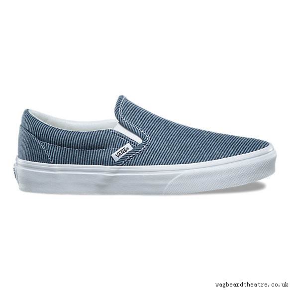 Classic Vans Shoes For Women (Blue|True White) - Jersey Classic Slip-On - 26020428